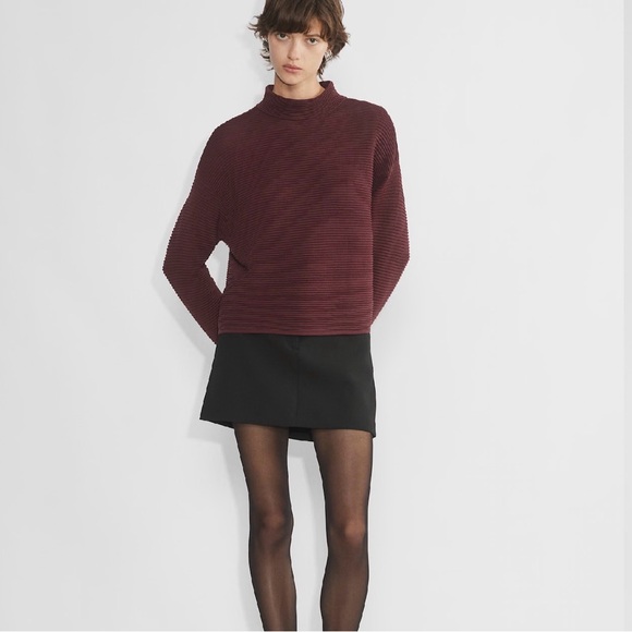 Aritzia Sweaters - Babaton Aritzia Ambrosio Turtleneck in Burgundy and Black